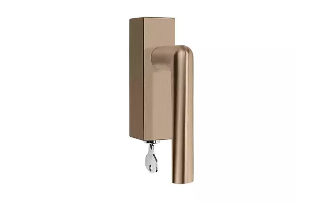 Draaikiep raamkruk Rechts PVD licht brons Inc Piet Boon PBI100-DKLOCK